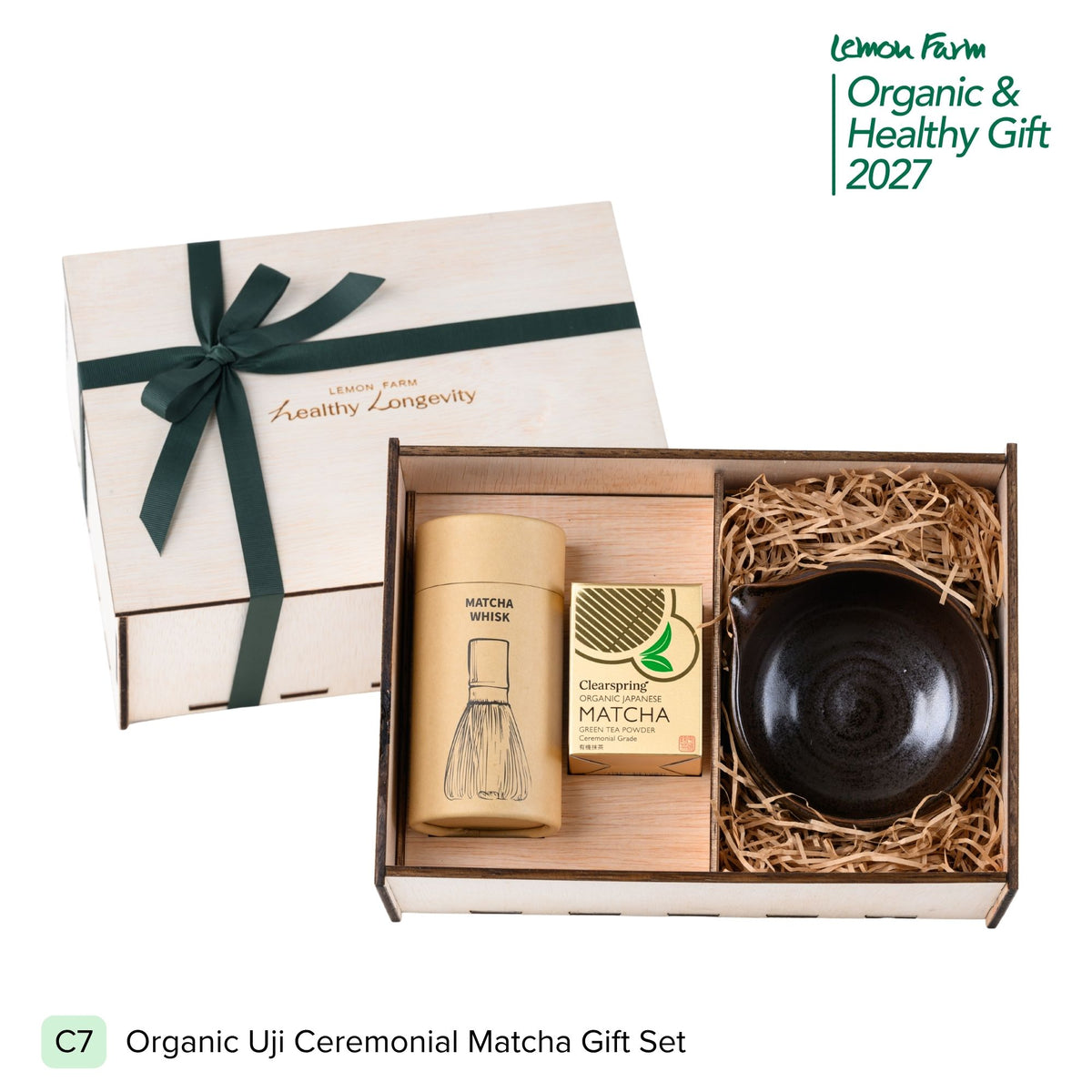 ของขวัญสุขภาพ C7 Organic Uji Ceremonial Matcha Gift Set