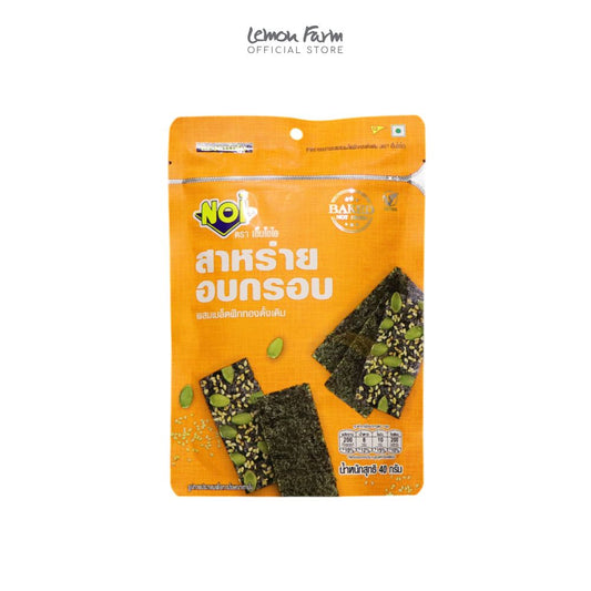 สาหร่ายอบกรอบผสมเมล็ดดฟักทองรสดั้งเดิม 40 g