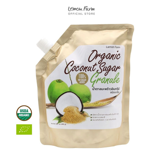 น้ำตาลมะพร้าว Organic ชนิดเกล็ด 450 g