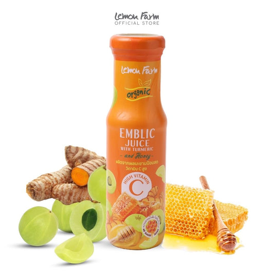 น้ำมะขามป้อมผสมขมิ้นชันอินทรีย์ ผสมน้ำผึ้ง 150 ml