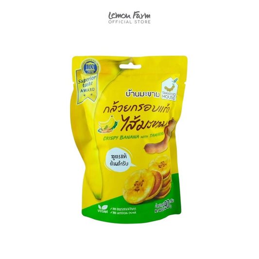 กล้วยกรอบแก้วสอดไส้มะขาม 90g