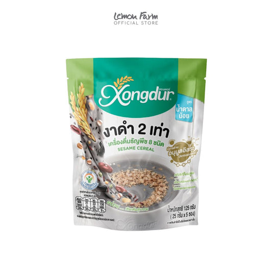 เครื่องดื่มธัญญาพืชผสมงาดำ 2 เท่า สูตรหวานน้อย 25 g x 15 ซอง