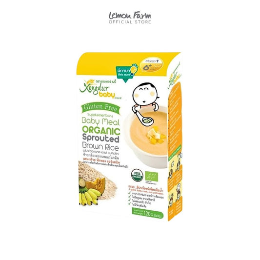 ข้าวกล้องงอกบดผสมกล้วย ฟักทอง Organic 20 g x 6 ซอง
