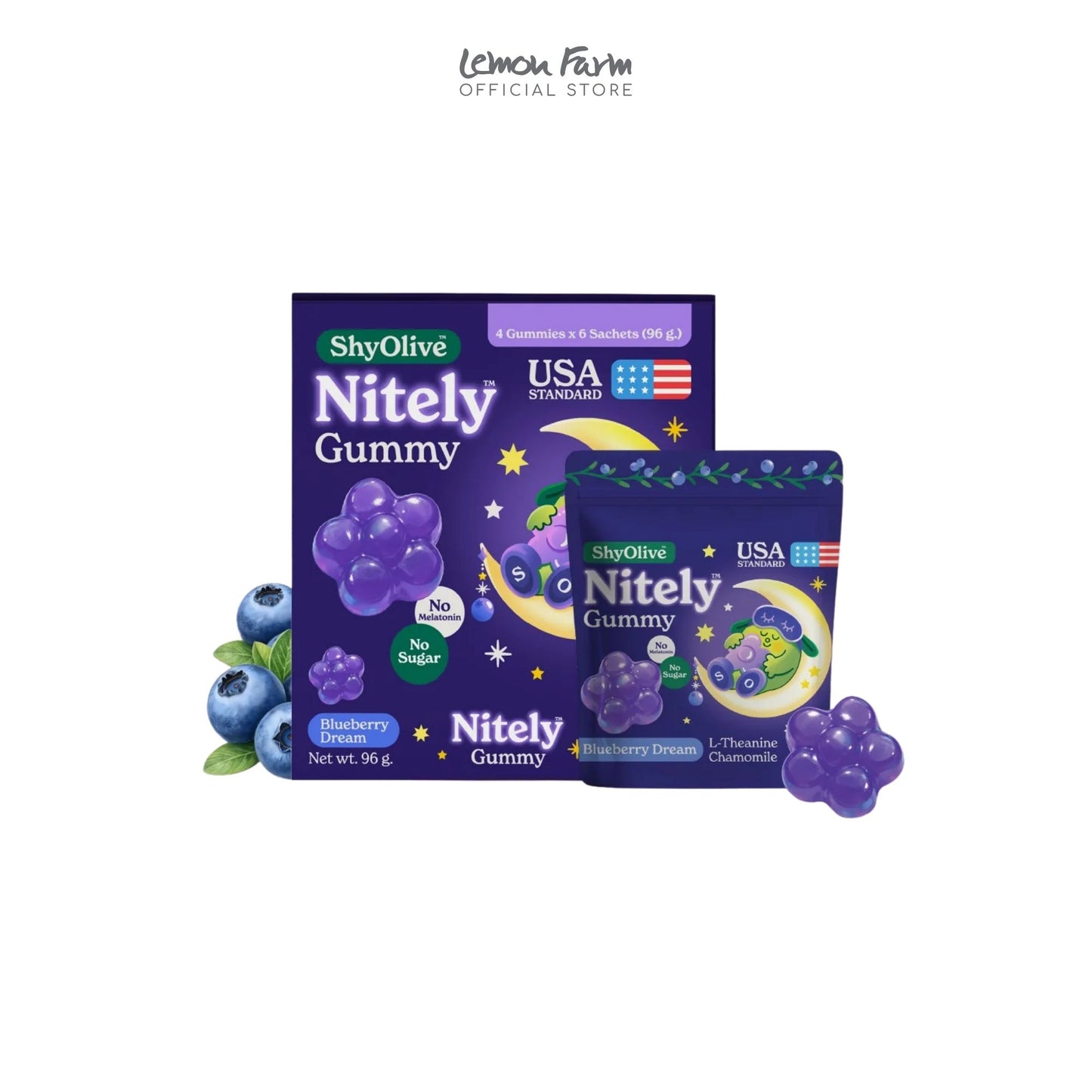 Nitely Gummy บลูเบอร์รี่ดรีมกัมมี่ 96g
