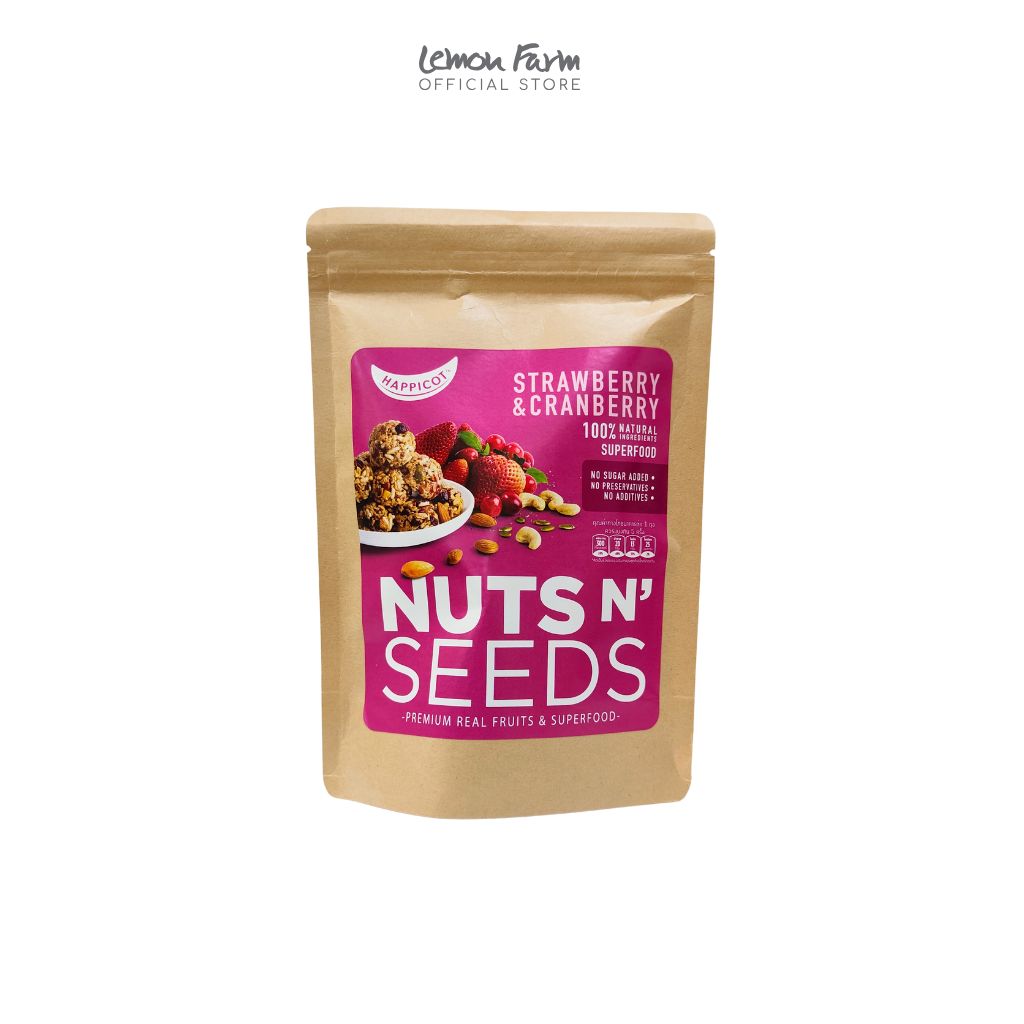 ขนมธัญพืชอบผสมผลไม้ รสสตรอเบอรี่ 65g