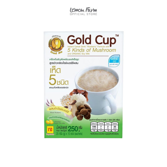 ผงข้าวไรซ์เบอร์รี่ผสมเห็ด 5 ชนิด 25 g x 10 ซอง