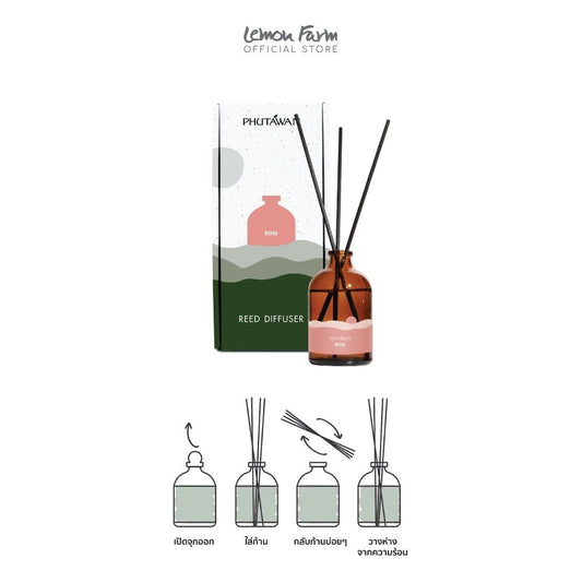 ก้านไม้หอมกลิ่นดอกกุหลาบ 100 ml.