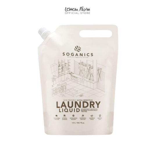 ผลิตภัณฑ์ซักผ้าแบบอ่อนโยน สูตรออแกนิคส์ 1500 ml แบบเติม