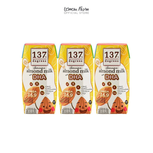 นมอัลมอนด์สูตรดีเอชเอผสมเมล็ดทานตะวัน 180 ml x 3 กล่อง