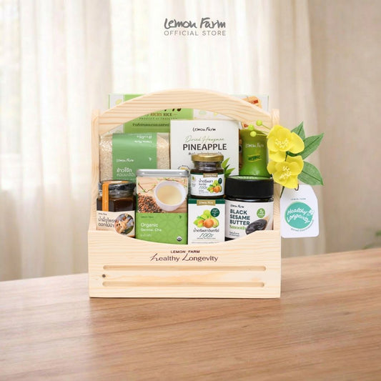 กระเช้าไม้สนสุขภาพ A14 Healthy Longevity