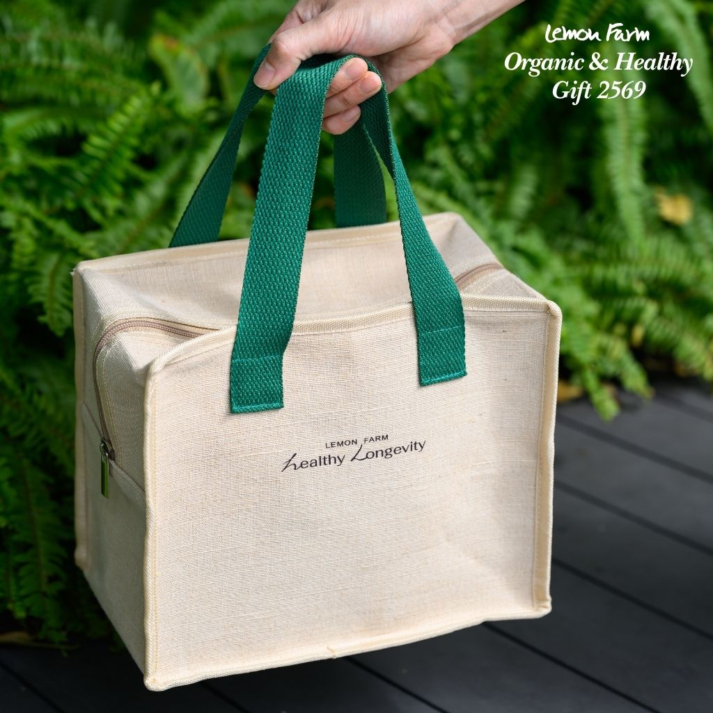 ชุดของขวัญ B8 กระเป๋าผ้ากระสอบป่าน Healthy Longevity S