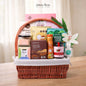 Health Basket M, square, fabric-lined, 14 inches