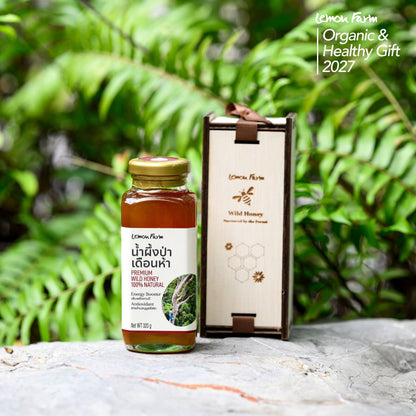ของขวัญสุขภาพน้ำผึ้งป่าเดือนห้า 320g Raw Honey