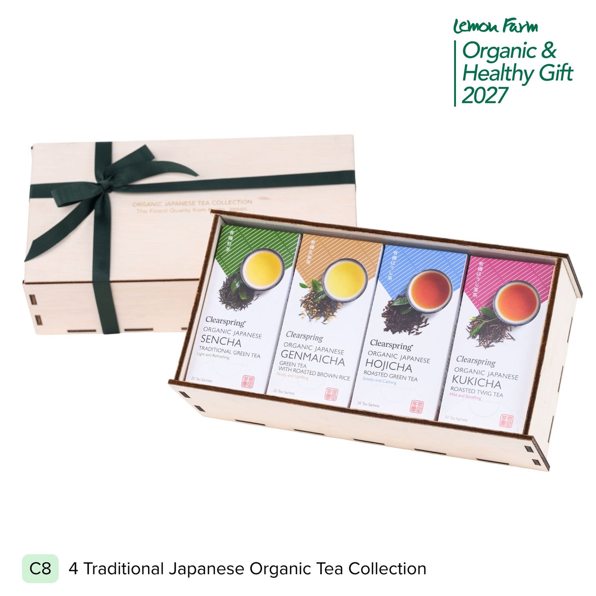 ของขวัญสุขภาพ C8 4 Traditional Japanese Organic Tea Collection