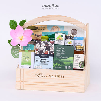 กระเช้าไม้สน Wellness (L) A18