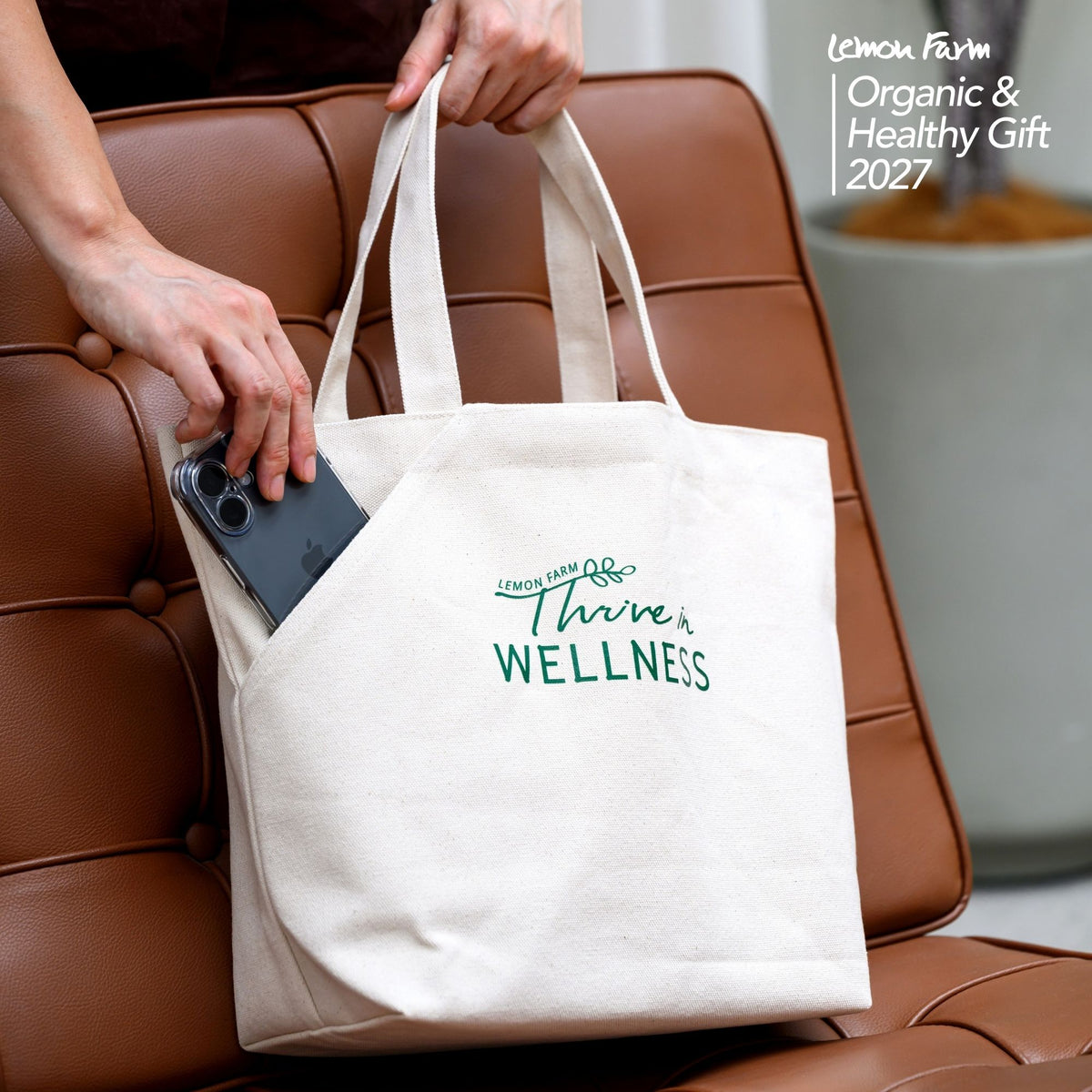 ของขวัญสุขภาพ กระเป๋า Canvas Wellness Tote (M) B10