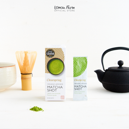 Organic Japanese Matcha Shot (Premium Grade Green Tea Powder) - 8 sachets (8x1g)