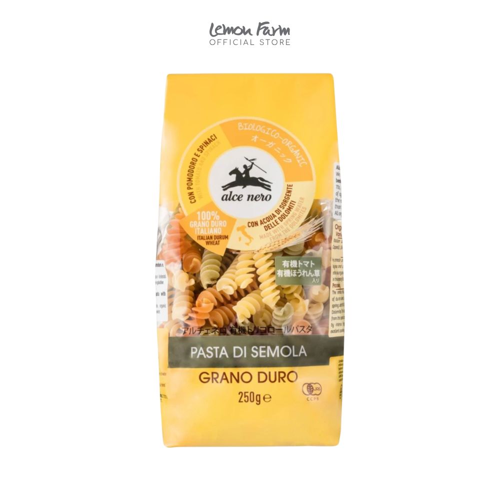 เส้นพาสต้ารูปเกลียวสามสี ฟูซิลลี่ Organic 250 g