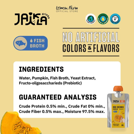 Pumpkin Juice with Prebiotics and Fish Broth for Dogs 80g