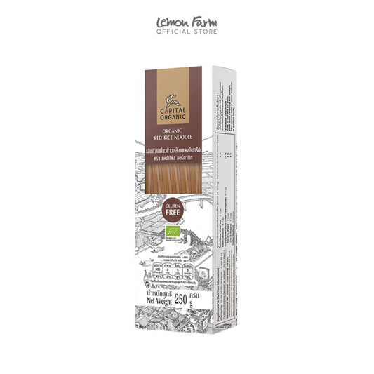 เส้นก๋วยเตี๋ยวข้าวกล้องแดงอินทรีย์ 250 g