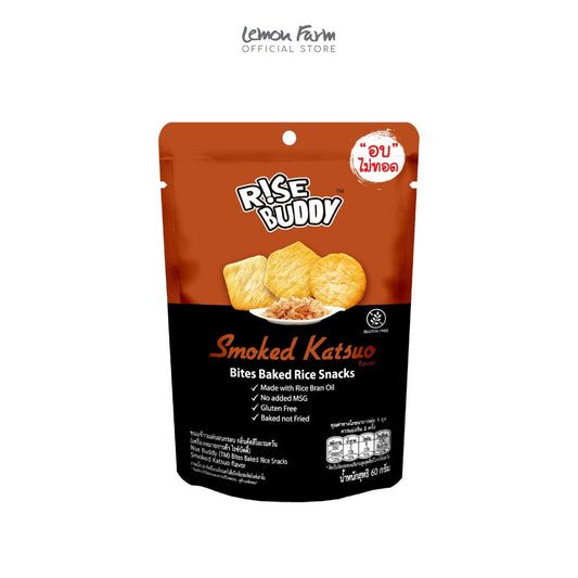 ขนมข้าวแผ่นอบกรอบ กลิ่นคัตสึโอะรมควัน 60g