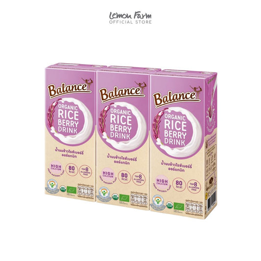 น้ำนมข้าวไรซ์เบอร์รี่ออร์แกนิค 180 ml x 3 กล่อง