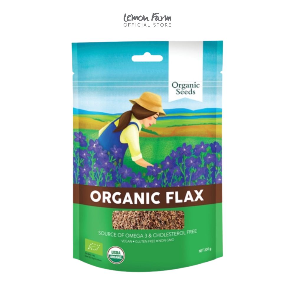 แฟล็กซีดสีน้ำตาล (บด) Organic 200 g