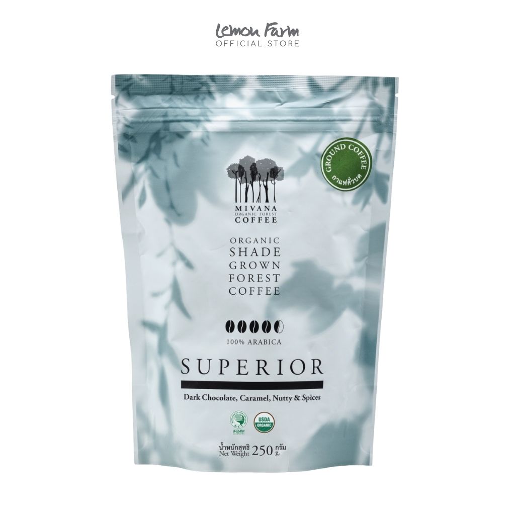Superior Organic Roasted and Ground Coffee 250 g