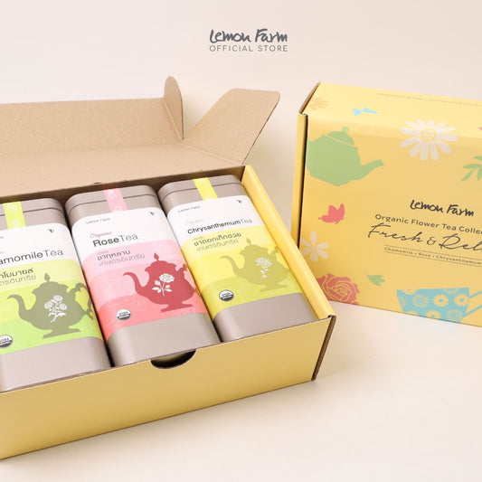 Organic Flower Tea Set ซองชง  ชุดชาดอกไม้ Organic ไร้คาเฟอีน